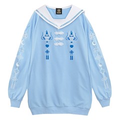 送料無料/[APPAREL]/リッスンフレーバー/ドラゴンチャイナセーラーワンピ（ミニ裏毛） LIGHT BLUE (F) ゴスロリ・パンク/LISTEN FLAVOR