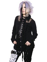 送料無料有/[APPAREL]/セックスポットリベンジ/SID RING SKULL ZIP ネクタイ 黒 (F) ゴスロリ・パンク/SEX POT ReVeNGe