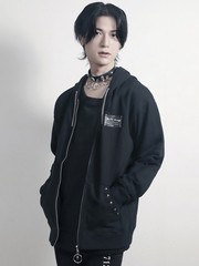 送料無料/[APPAREL]/セックスポットリベンジ/NEVER MIND BLACK ZIP パーカ 黒 (F) ゴスロリ・パンク/SEX POT ReVeNGe