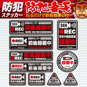 防犯ステッカー  セキュリティステッカー 「停車中センサー録画装置搭載」 (OS-402) ダミーカメラの効果UP【メール便OK】