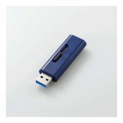 【新品/取寄品/代引不可】USBメモリー/USB3.2(Gen1)対応/スライド式/64GB/ブルー MF-SLU3064GBU