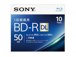 【新品/取寄品】ビデオ用BD-R 追記型 片面2層50GB 4倍速 ホワイトプリンタブル 10枚パック 10BNR2VJPS4