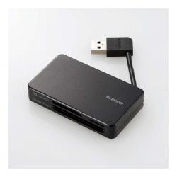 【新品/取寄品/代引不可】メモリリーダライタ/ケーブル収納タイプ/USB3.0対応/ケーブル6cm/SD+microSD+CF対