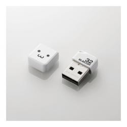 【新品/取寄品/代引不可】USBメモリ/USB2.0/小型/キャップ付/32GB/ホワイト MF-SU2B32GWHF