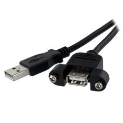 【新品/取寄品/代引不可】91cm USB2.0パネルマウント型ケーブル パネルマウント用USB Aポート(メス) - USB 