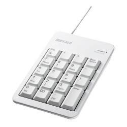 【新品/取寄品/代引不可】有線テンキーボード TabキーUSBハブ付き ホワイト BSTKH100WHZ