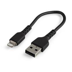 【新品/取寄品/代引不可】高耐久Lightning-USB-Aケーブル 15cm/ブラック/アラミド繊維補強/iPhone、iP