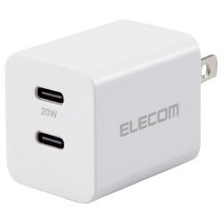 【新品/取寄品/代引不可】AC充電器/USB充電器/USB Power Delivery準拠/20W/USB-C2ポート/スイン