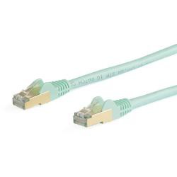 【新品/取寄品/代引不可】カテゴリー6a LANケーブル 7m アクア ツメ折れ防止RJ45コネクタ CAT6aイーサネットケー