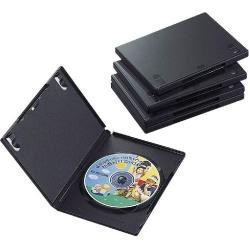 【新品/取寄品/代引不可】DVDトールケース(1枚/ブラック/5個) CCD-DVD02BK