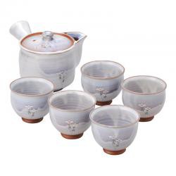 【新品/取寄品】【特選商品2】萩焼 松尾邑華作 梅鉢草茶器揃 邑華-11