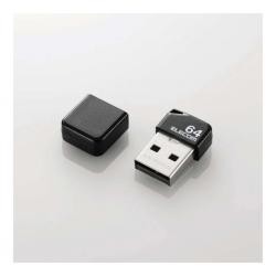 【新品/取寄品/代引不可】USBメモリ/USB2.0/小型/キャップ付/64GB/ブラック MF-SU2B64GBK