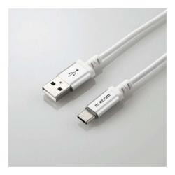 【新品/取寄品/代引不可】USB-A to USB Type-Cケーブル/LEDライト付き/タッチセンサー/1.2m/ホワイト 