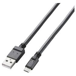 【新品/取寄品/代引不可】microUSBケーブル/2A出力/スタンダード/通信・充電/0.8m/ブラック MPA-AMB2U0