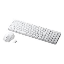 【新品/取寄品/代引不可】マウス付きワイヤレスキーボード ホワイト SKB-WL25SETW
