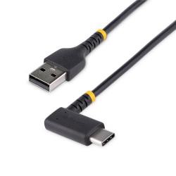 【新品/取寄品/代引不可】USBケーブル/USB-A-USB-C/1m/USB 2.0/L型 右向き/急速充電 & データ転送/