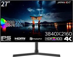 【新品/取寄品】27インチ ワイド 4K液晶ディスプレイ(3840x2160/IPS BLACK/DPx1/HDMIx2/PIP