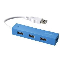 【新品/取寄品/代引不可】USB2.0 バスパワー 4ポート ハブ ブルー BSH4U050U2BL