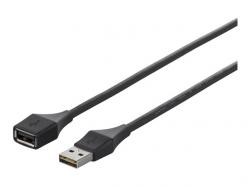 【新品/取寄品/代引不可】どっちもUSB2.0延長ケーブル 3m ブラック BSUAADU230BKA