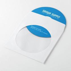 【新品/取寄品/代引不可】DVD・CDペーパースリーブケース 1枚収納 ホワイト 50枚入り FCD-PS50WN