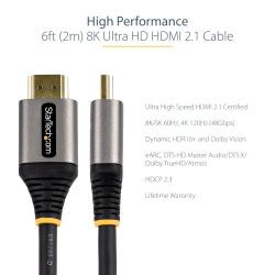 【新品/取寄品/代引不可】8K対応HDMI 2.1ケーブル/2m/48Gbps対応ウルトラハイスピードHDMIケーブル/8K60