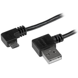 【新品/取寄品/代引不可】L型右向きマイクロUSBケーブル USB タイプA(オス) - USB Micro-B(オス) 1m 
