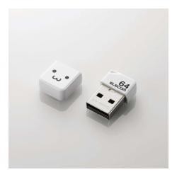 【新品/取寄品/代引不可】USBメモリ/USB2.0/小型/キャップ付/64GB/ホワイト MF-SU2B64GWHF