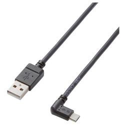 【新品/取寄品/代引不可】タブレット用microUSBケーブル/充電通信対応/L字/2A出力/A-microB/USB2.0/B