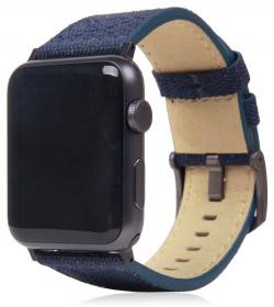 【新品/取寄品/代引不可】Apple Watch バンド 42mm/44mm用 Wax Canvas ネイビー SD16044A