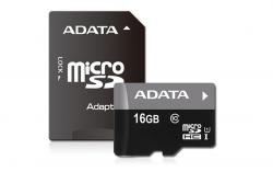 【新品/取寄品/代引不可】ADATA microSDカード16G UHS-I CLASS10 SD変換アダプター付 AUSDH1