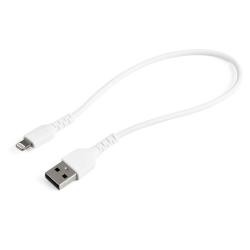 【新品/取寄品/代引不可】高耐久Lightning-USB-Aケーブル 30cm/ホワイト/アラミド繊維補強/iPhone、iP