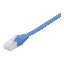 【新品/取寄品/代引不可】Cat6A ツメの折れないLANケーブル フラット ストレート 1.5m ブルー BSLS6AFU15