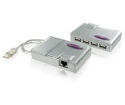【新品/取寄品/代引不可】USB1.1 CAT5 45m延長器 & 4ポートHUB USB-EX50H4
