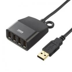 【新品/取寄品/代引不可】延長用4ポートUSB2.0ハブ(ブラック) USB-HEX415BKN