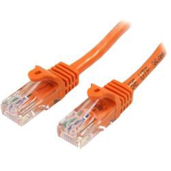 【新品/取寄品/代引不可】5m カテゴリー5e LANケーブル オレンジ RJ45コネクタ(ツメ折れ防止カバー付き) イーサネッ