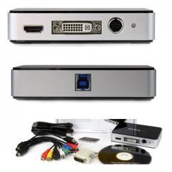 【新品/取寄品/代引不可】USB3.0接続ビデオキャプチャーユニット HDMI/ DVI/ VGA(アナログRGB)/ コンポー