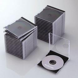 【新品/取寄品/代引不可】CD/DVDプラケース/1枚収納/30パック/ブラック CCD-JSCN30BK