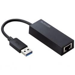 【新品/取寄品/代引不可】有線LANアダプタ/Giga対応/USB 5Gbps/Type-A/ブラック EDC-GUA3V2-B