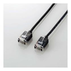 【新品/取寄品/代引不可】LANケーブル/CAT6A/スーパースリム/1.0m/ブラック LD-GPASS/BK1