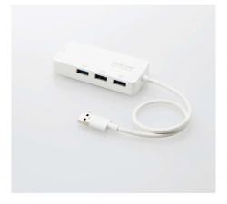 【新品/取寄品/代引不可】有線LANアダプタ/Giga対応/USB3.0/Type-A/USBハブ付/ホワイト EDC-GUA3