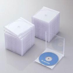 【新品/取寄品/代引不可】CD/DVDプラケース/1枚収納/30パック/ホワイト CCD-JSCN30WH