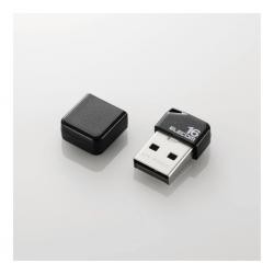 【新品/取寄品/代引不可】USBメモリ/USB2.0/小型/キャップ付/16GB/ブラック MF-SU2B16GBK