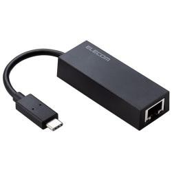 【新品/取寄品/代引不可】有線LANアダプタ/Giga対応/USB 5Gbps/Type-C/ブラック EDC-GUC3V2-B