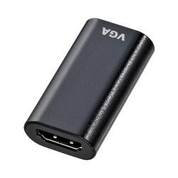 【新品/取寄品/代引不可】HDMI-VGA変換アダプタ (HDMI Aメス-VGAメス) 黒 AD-HD13VGA