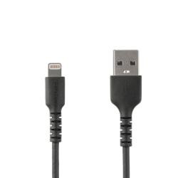 【新品/取寄品/代引不可】高耐久Lightning - USB-A充電同期ケーブル 2m ブラック Apple MFi認証 RU