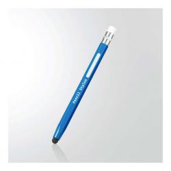 【新品/取寄品/代引不可】スマートフォン・タブレット用タッチペン/鉛筆型/シリコン/ブルー P-TPENBU