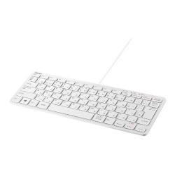 【新品/取寄品/代引不可】USB接続 有線コンパクトキーボード ホワイト BSKBU300WH