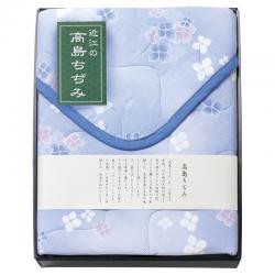 【新品/取寄品/代引不可】【特選商品6】素材の匠 近江高島ちぢみ キルト敷パッド ブルー WAT-10075