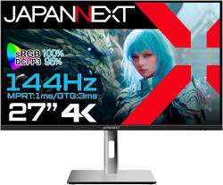 【新品/取寄品/代引不可】27インチ ワイド 4Kゲーミングモニター(3840x2160/IPS/144Hz/DPx2/HDMI