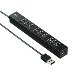 【新品/取寄品/代引不可】USB2.0ハブ(10ポート) USB-2H1001BKN